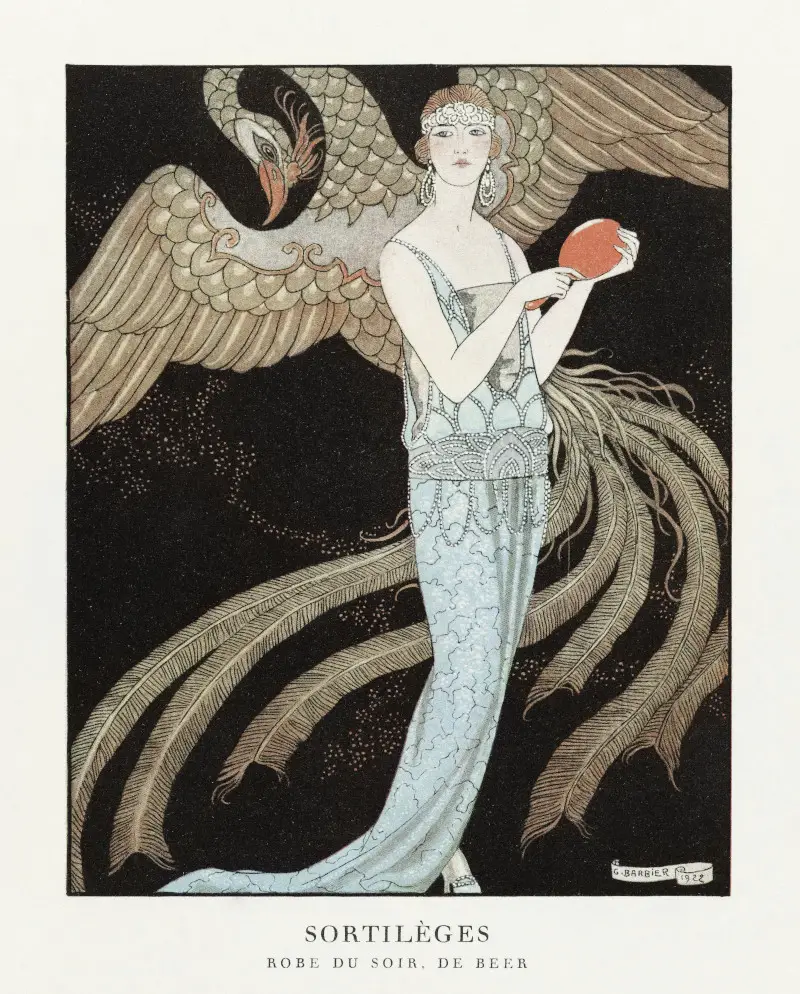 Vestido de noche - Moda Art Nouveau de George Barbier